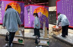 菊名神社「がまんの歩道」チャレンジ